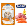 پوچ گربه فنبی سالمون، گوشت و روغن ماهی Faenbei Cat Salmon Beef & Fish Oil Pouch 85g