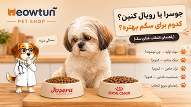 جوسرا یا رویال کنین؟ راهنمای انتخاب غذای خشک سگ