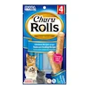 تشویقی رولی گربه اینابا چورو رولز با طعم مرغ، تن ماهی و صدف 4 عددی naba Churu Rolls Chicken Wrap Tuna with Scallop Recipe