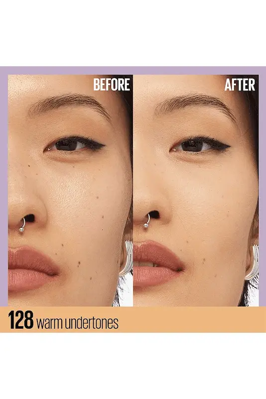 کرم پودر شماره 128 لومی مات maybelline