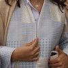 مانتو ژاکارد پیردوپل (آبی)