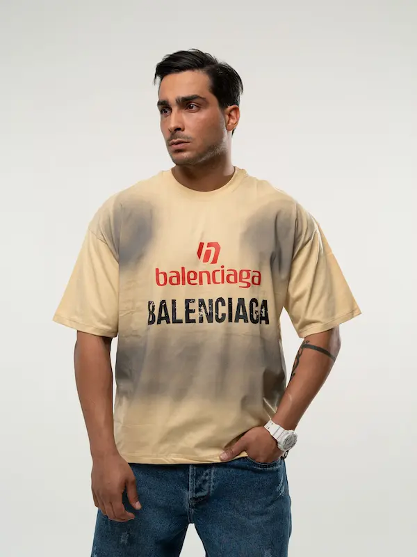 تیشرت مردانه Balenciaga - نسکافه ای