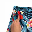 شورتک ساحلی زنانه بیگ سایز گلدار جیب‌دار وارداتی