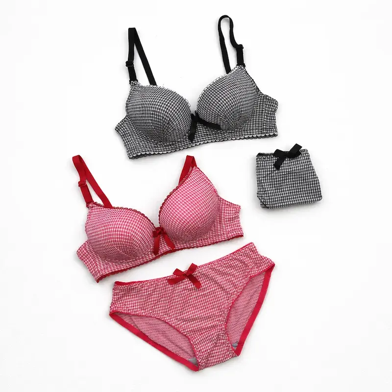 ست سوتین و شورت دخترانه ابر نازک بدون فنر