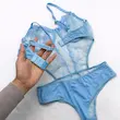 بادی تور گاز آبی آسمانی فنردار