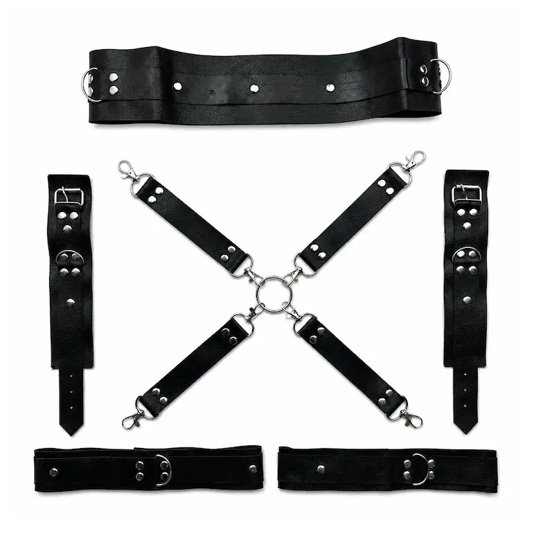 ست گارتر  چرمی فانتزی مدل Black Desire