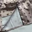 ست بلوز شلوار ساتن عروسکی خالدار قهوه‌ای زنانه