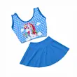 مایو بچگانه، مایو دخترانه، مایو دامنی، یونیکورن، لباس شنا کودک، مایو آبی