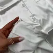 ست ساتن، لباس خواب زنانه، ست عروس، بلوز شلوار ساتن، لباس راحتی زنانه، ست مزونی، لباس خواب شیک، ست ساتن سفید