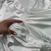 ست ساتن، لباس خواب زنانه، ست عروس، بلوز شلوار ساتن، لباس راحتی زنانه، ست مزونی، لباس خواب شیک، ست ساتن سفید