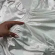 ست ساتن، لباس خواب زنانه، ست عروس، بلوز شلوار ساتن، لباس راحتی زنانه، ست مزونی، لباس خواب شیک، ست ساتن سفید