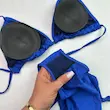 بیکینی دو تیکه آبی کاربنی 