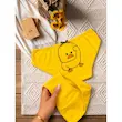 شورت عروسکی دخترانه نخی طرح جوجه زرد
