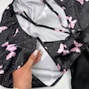 تاپ و شورتک ساتن بیگ سایز  مشکی طرح پروانه
