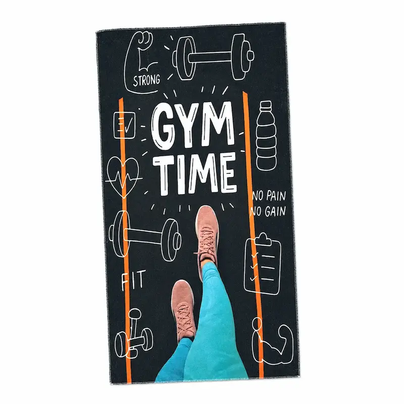 حوله زیرانداز باشگاهی طرح GYM TIME 