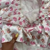 تاپ شورتک ساتن بیگ سایز  خرس گلدار