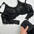 ست سوتین و شورت بیگ سایز گیپور TRT مشکی
