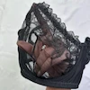 ست تور گاز بیگ سایز گل‌دوزی مشکی زنانه