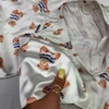 ست سه تکه ساتن زنانه طرح خرس 