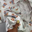 ست سه تکه ساتن زنانه طرح خرس 