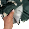 ست لباس خواب ساتن زنانه فانتزی 5757 طرح پر سبز