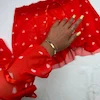 لباس خواب زنانه دو تکه توری قرمز 