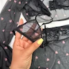 لباس خواب زنانه دو تکه توری مشکی