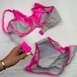 ست سوتین شورت نخ پنبه لاکرا زنانه صورتی