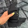 لباس خواب فنر دار پیراهنی عروسکی مشکی  خالدار 