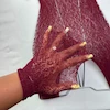 فیشنت شلواری زنانه فانتزی فاق باز زرشکی مدل Y-54