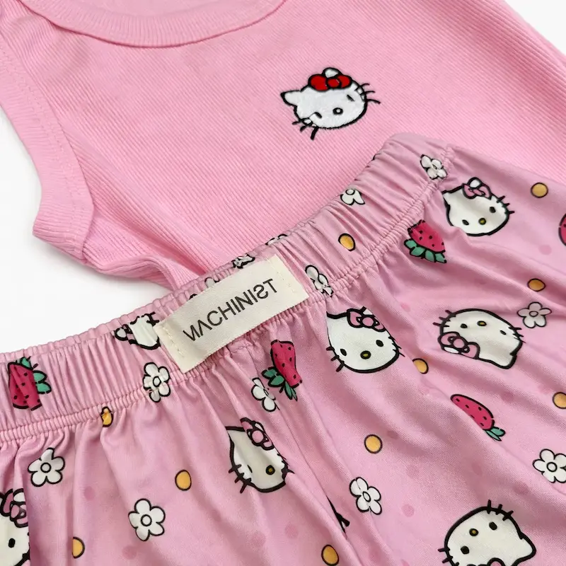ست تاپ و شورتک دخترانه Hello Kitty فری‌سایز راحت