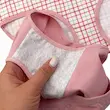 شورت عروسکی کبریتی چهارخانه کالباسی طرح گل