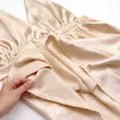 پیراهن ساتن زنانه نباتی پشت باز