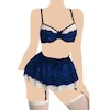 lingerie set with skirt and stockings