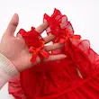 لباس خواب تور قرمز عروسکی فانتزی