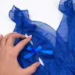 لباس خواب توری آبی عروسکی فانتزی
