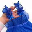 لباس خواب توری آبی عروسکی فانتزی