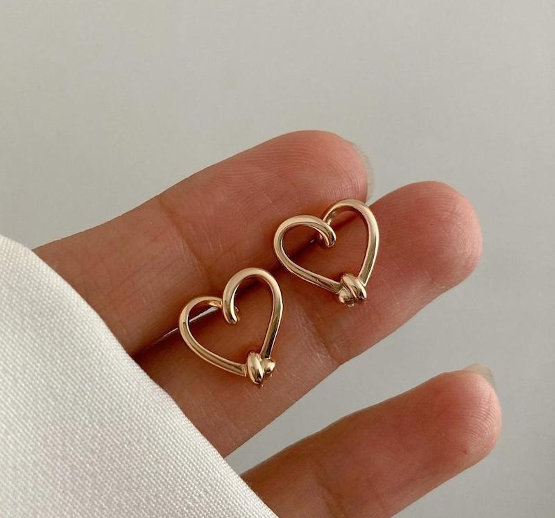 گوشواره قلب گره