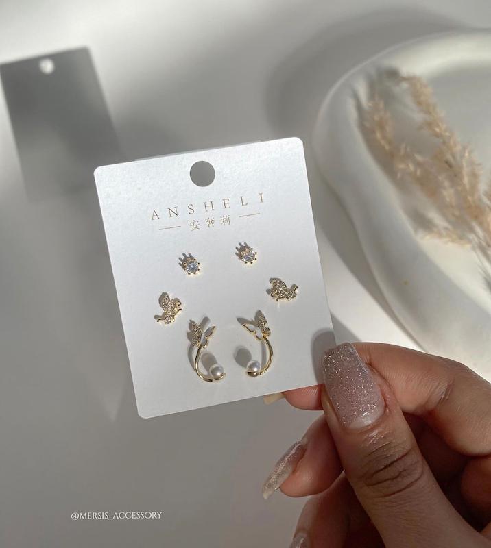 پک گوشواره پروانه مروارید