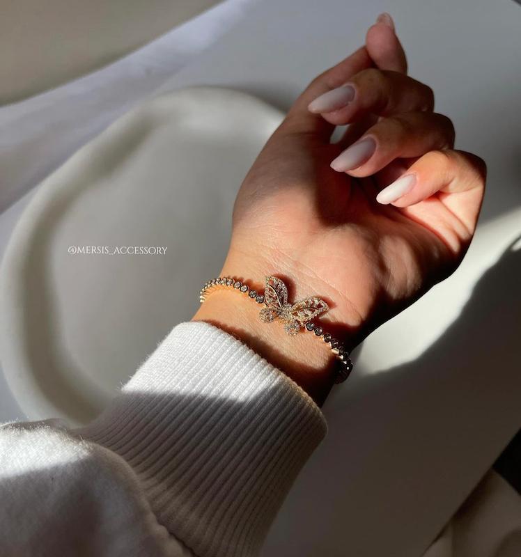 دستبند پروانه الماس