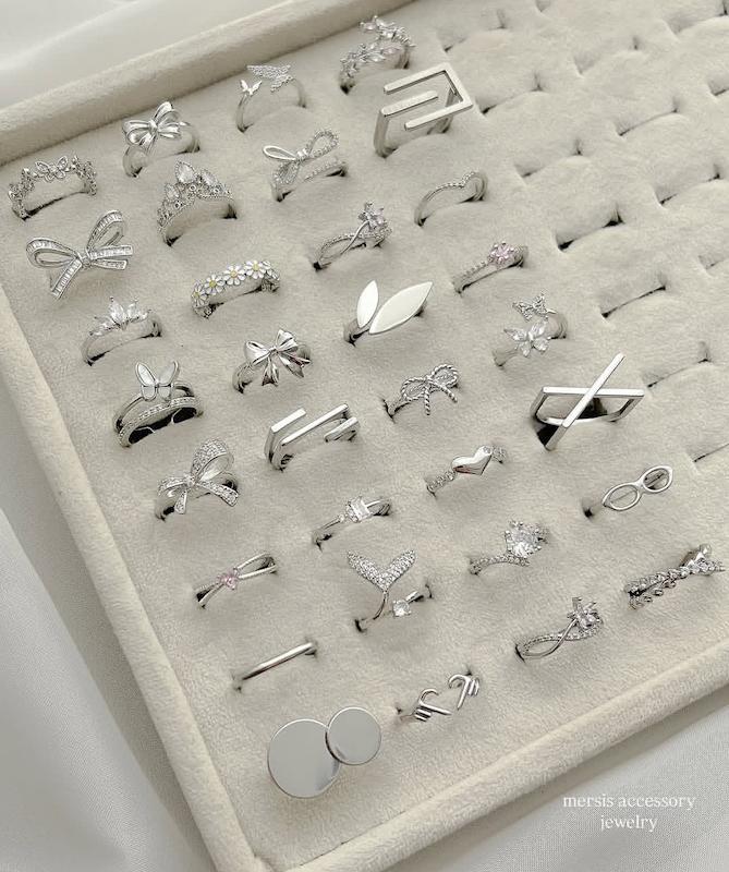 کالکشن انگشتر نقره‌ای