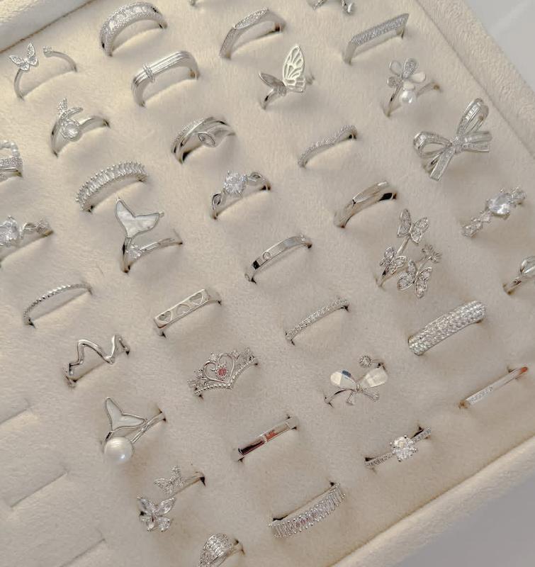 کالکشن انگشتر نقره‌ای