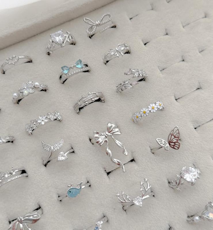 کالکشن انگشتر نقره‌ای