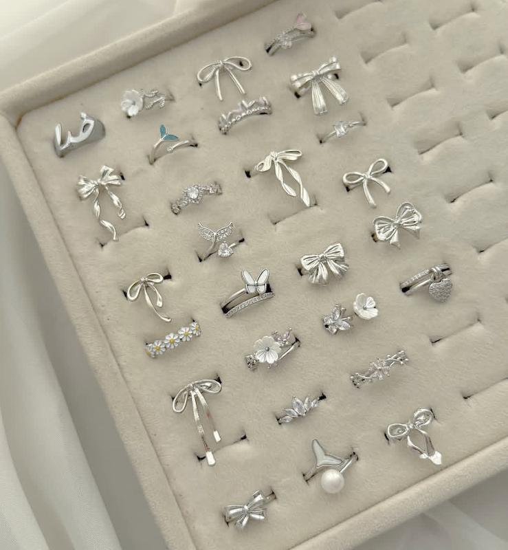 کالکشن انگشتر نقره‌ای