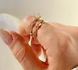 حلقه پشت حلقه تک نگین ژوپینگ