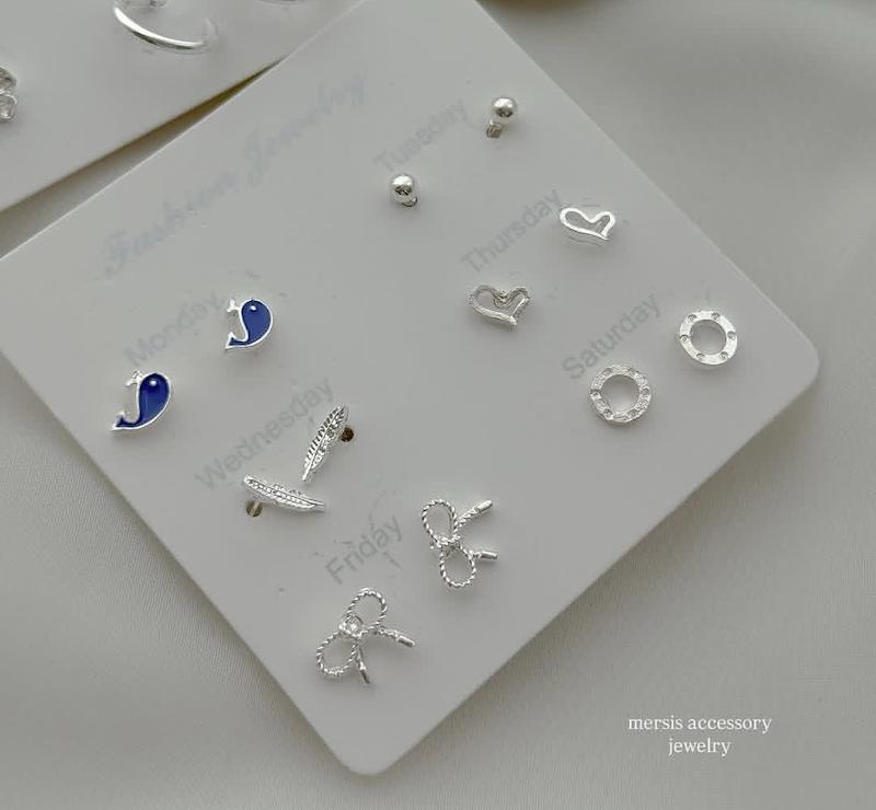 پک گوشواره نقره ای