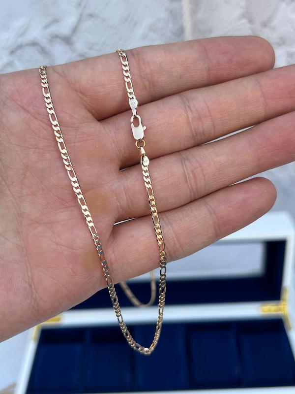 زنجیر ژوپنیگ فیگارو ۱ میل کپ طلا