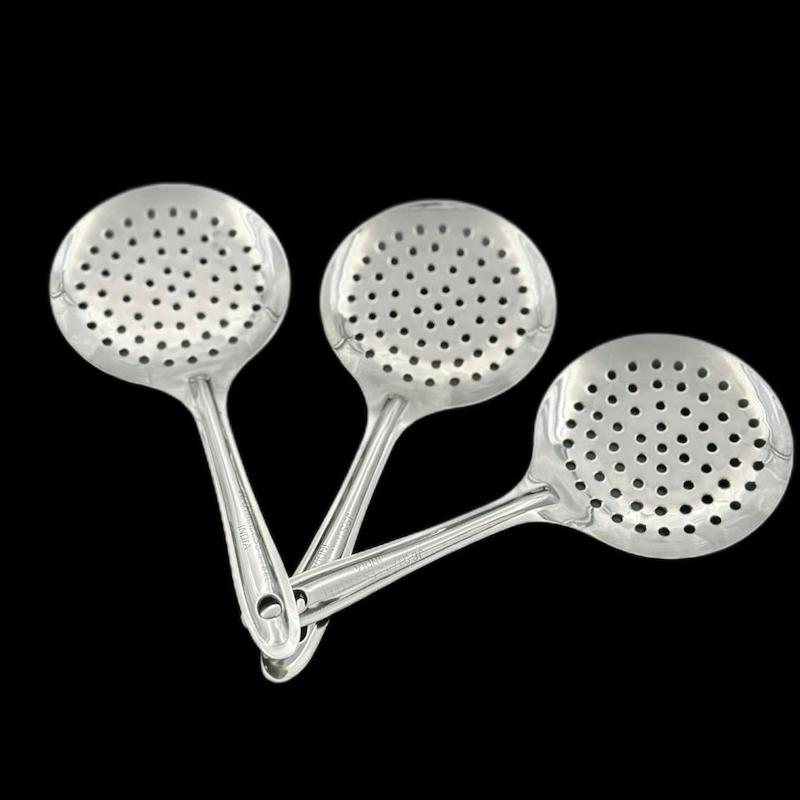 کفگیر دسته کوتاه استیل هندی