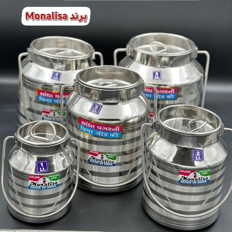 دبه شیر و روغن استیل هندی 