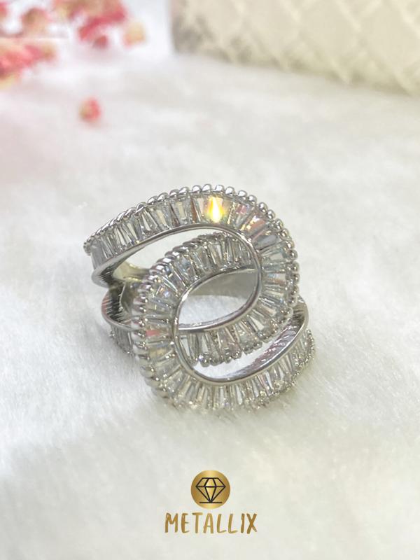 انگشتر پیچی جواهری فری سایز استیل